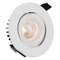 Downlight Moon LED, 6W 830, 36, med kip, hvid med dmpbar driver