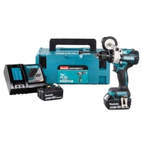 Makita slagboremaskine DHP486RTJ, 18V, 5.0 Ah, 2x batteri + lader billede