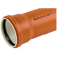 110 x 1000 mm PP-kloakrr m/muffe, kl. N SN4, EN 13476