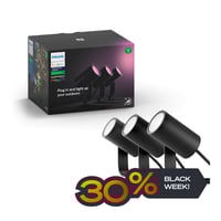 Philips Hue Lily Udendrs Havespot Med Spyd Color & White Ambiance Zigbee Sort Pak