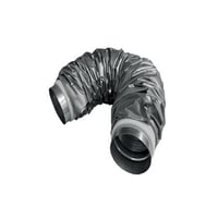 LINDAB Fleksibel lyddæmper SLF Flexicom 1601200, Ø160 mm, længde 1200 mm med 25 mm isolering og muffemål. Komprimeret længde 550 mm.
