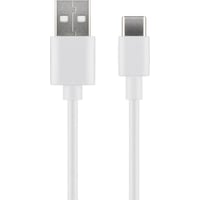 USB-C til USB2.0 A kabel, 0.5 meter, hvid, til synkronisering og opladning, hastighed 5 Gbs, 3A