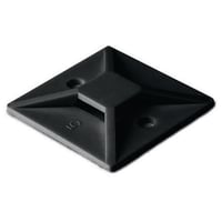 Sokkel med lim, 19,0x19,0 mm, sort - HellermannTyton