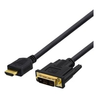 DELTACO HDMI til DVI kabel, 1m, Full HD, sort