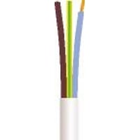 Rund lampeledning 3G0,75 mm? i hvid - 100 meter