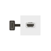 Se Mosaic AV HDMI udtag forlnger 15cm kabel 2M hvid hos WATTOO.DK