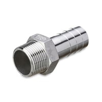 Slangestuds, 6-kant, EN 1.4408 / 316L, 20 bar, 3/8"x13mm