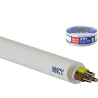 NKT Kampagne Installationskabel, Halogenfri, 3G1,5 mm² NOIKLX 90° Dca, Lysegrå, 300/500V, Ring 100 m, Kabeldiameter 8,2 mm - (100 meter)