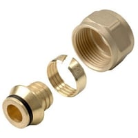 Wavin Tigris Skruefittings - Koblingsst, 15 mm x ?" (15 x 2,5 mm Pex-One rr) billede