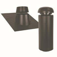 SABETOFLEX Sabeto taghætte 160, længde 600 mm, taghældn. 10-32°, sort/sort med Flex-inddæk. (2 ks. med rør og inddækning). Leveres UDEN bæring.