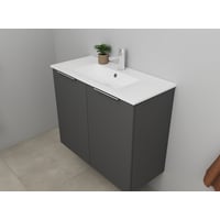 Sanibell Online usamlet møbelsæt 81x36cm mat antracit 2 låger