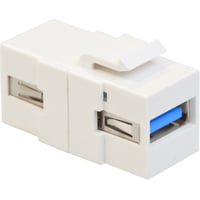 Keystone modul med USB3.0 type A konnektor (hun/hun) (outlet)