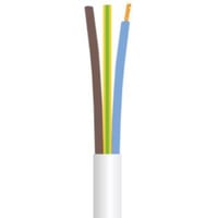 Ledning 3G0,75 H03VV-F, hvid, R100 - 100 meter