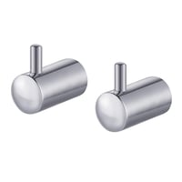 Hndkldekrog med tap, forkromet, poleret, 2 stk.