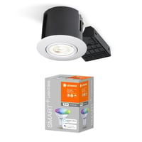 Ledvance Smart+ WiFi indbygningsspot 230V LED (rund) med Color, 5W, 350lm, 45?, G, hvid (mat) - Nordtronic