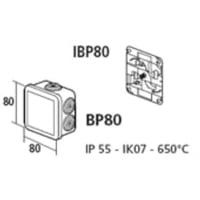 Dsebeslag til IBP dse, 80 x 80 mm – Legrand