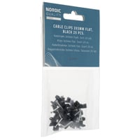 Billede af Kabelklips flad 3x5mm, sorte, 25 stk.