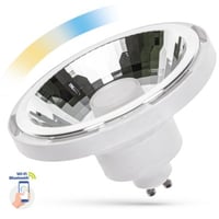 10W Hvid Smart Home LED spot - Tuya/Smart Life, kompatibel med Google Home, Alexa og smartphones, GU10 AR111