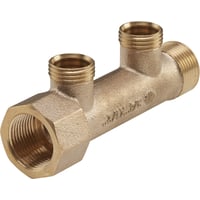 Fordelerrr rdgods 3/4"X1/2", 2-vejs uden omlber