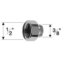 Overgangsstykke 1/2''-3/8'' indv/udv, 15-10mm