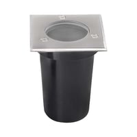 V-Tac GU10 mini nedgravningsspot - Firkantet, rustfrit stl, GU10 fatning