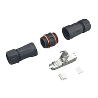 Datakabel splicebox, udendrs, IP68, Cat.6a, IDC, skrmet