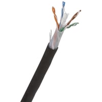Cat 6 U/UTP udendrs netvrkskabel, Actassi, sort yderkappe, afmlt pr. meter (klippes) – Lauritz Knudsen