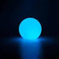Ø8 cm RGB LED bold - Genopladelig, med fjernbetjening, IP66