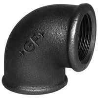 Sort vinkel 90 m. mf/mf - 1" x 1" - Georg Fischer billede