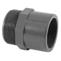 PVC gevindovergang 50mm muffe/63mm nippel x 1 1/4 udv. gevind