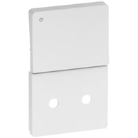 LK FUGA, Stikkontakt uden jord og med 1-polet afbryder, 1 modul, hvid med LED-lampe - Lauritz Knudsen