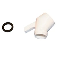 Damixa bøjning m/tap hvid 1/2' muffe og nippel