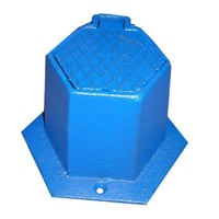Stophanedksel, sekskantet, 45/70 x 80 mm, stbejern