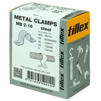 Tillex kabelbjle MB 16 mm, 2-lap, rustfrit stl A2, AISI 304 - 100 stk