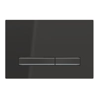 Geberit Sigma50 Square betjeningsplade, sort krom/sort