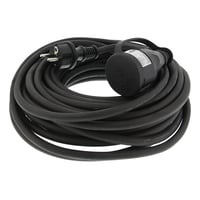 Extension cable, outdoor-use, grounded, IP44, 20 m, black