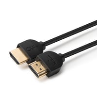 4K HDMI-kabel slim, 1 meter, HDMI 2.0, 4K, 2K 60Hz, 18 Gb/s, forgyldte stik, meget fleksibelt, diameter: 4,2 mm