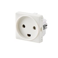 FESH SWITCH Curveline stikkontakt med jord, 1 modul, hvid billede