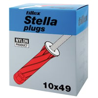 Se Tillex Stella plugs til 1 lags gips med skrue, 5 x 55 mm hos WATTOO.DK