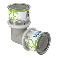 Uponor S-Press PPSU - Vinkel 90 m. preskoblinger, 32 x 32 mm billede