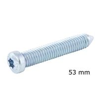 Cylinderskrue 48524, 5 x 53 mm, hærdet stål, glansforzinket