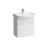 Laufen Kompas N hvid møbelpakke med to stk. låger samt håndvask. Mål: bredde 600 mm, højde 675 mm, dybde 420 mm
