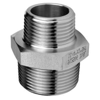 Brystnippel, 1 1/4" x 1/2", stbt, rustfri AISI 316