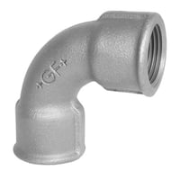 Galvaniseret kort bjning 90 m. mf/mf - " x " billede