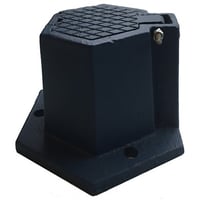 Stophanedksel, fast, sekskantet, stbejern, 45/70 x 80 mm, bl