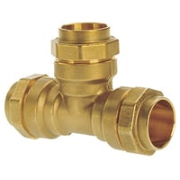 Isiflo - Kompressions tee i messing, 32 x 32 x 32 mm billede