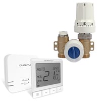 Twinbox RTL lodret ventilst, 230V, skaktlsning, inkl. rum/telestat og 2 x omlberst, 3/4" x 15 mm