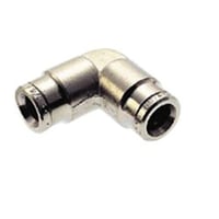 Norgren PUSH-IN samler vinkel, forniklet messing, 6 mm slangediameter udvendig