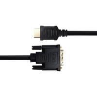 HDMI til DVI kabel, DVI-D Single Link, 3 m, sort – Deltaco