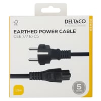 Billede af Power cord CEE 7/7 - C5, 1,5m, black hos WATTOO.DK
